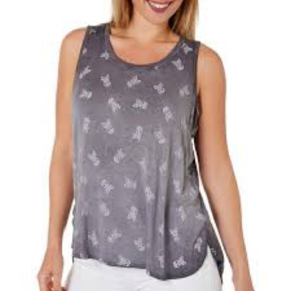 CABLE & GAUGE SKULL SLEEVELESS TOP